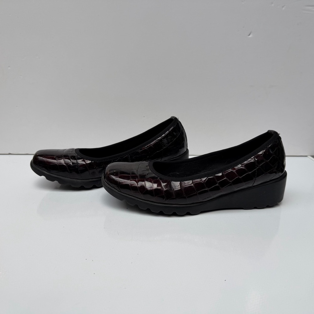 Josef Seibel Bridget Pat Leather Croc Pattern, Dark Brown, Euro Comfort, 38 / 8